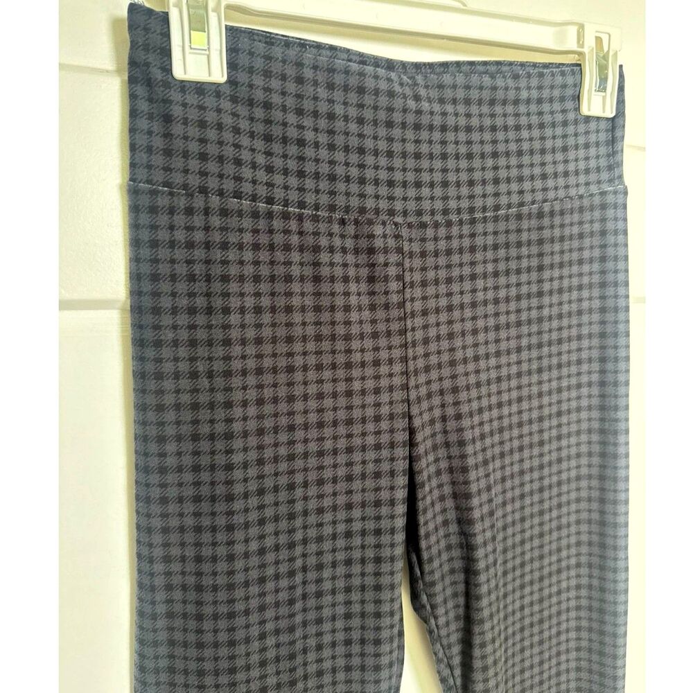 No Boundaries Womens Small S / M Gray Black Houndstooth Plaid Leggings High Rise